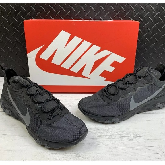 Nike React Element 55 Black Dark Grey anthracite BQ6166-008 men's sizes. - Picture 7 of 9